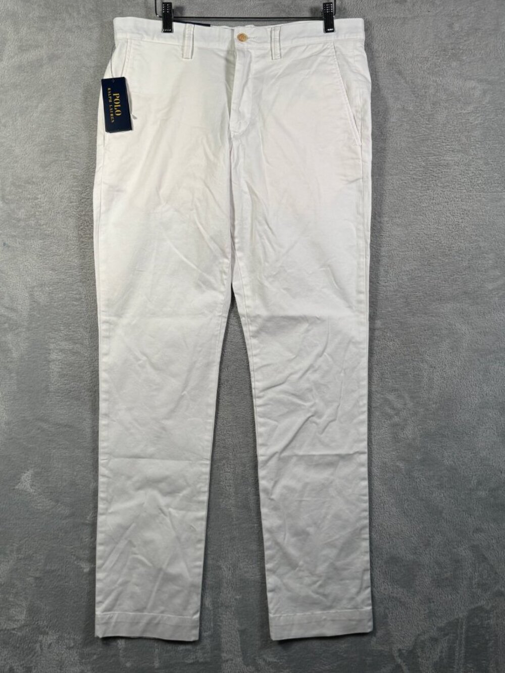 Polo Ralph Lauren Pants Mens 33x32 White Bedford Slim Fit Stretch $125